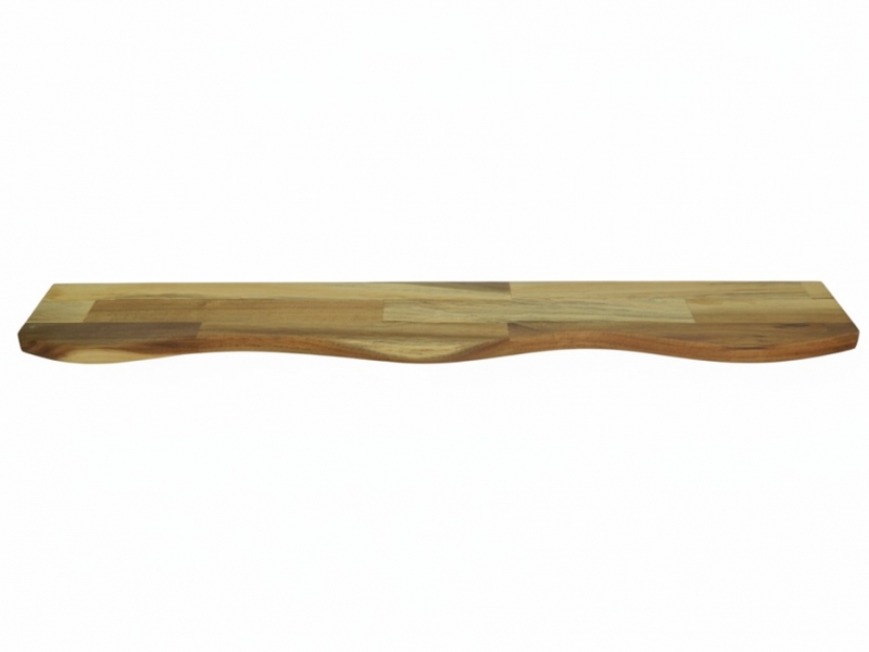 Curvy acacia floating shelf